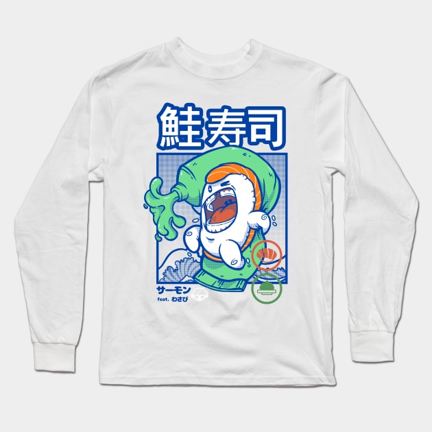 SALMON SUSHI v3 Long Sleeve T-Shirt by mankeeboi